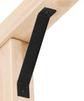 Heavy Duty Inside Mount 45 Degree Angle Strap Brace Set, 11 Gauge Steel, connecting wood post to beam, powder coated finish