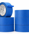 Blue Painter's Tape 2 Inch by 60 Yards Six Pack High-Performance Masking Tape stacked in rolls for sharp edge painting.