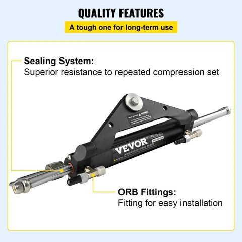 Front Mount Hydraulic Steering Cylinder HC4645H For Outboard Boats Up To 150HP Beefy Marine Steering Cylinder for Yamaha