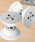 2 Pack White Silicone Magnetic Door Holder For RV No Drilling Hole-Free Installation Silent Magnetic Door Latch displayed on table