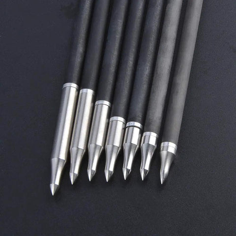 Archery Screw In Arrow Points Set, 12 Stainless Steel Field Tips, 75 100 125 150 200 250 300 Grain, Fit Recurve And Compound Bows