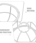 Built Damn Tough Fire Sprinkler Head Protector Wire Cage Guard close-up of white steel construction for ceiling mount installations.