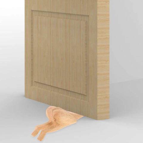 Wooden Door Stopper With Cute Decorative Funny Shape Prevents Doors From Hitting Walls Easy To Install under wooden door