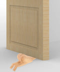 Wooden Door Stopper With Funny Shape For Home And Office Heavy Duty Door Wedge That Reduces Noise No Tools Needed Quick Install Beige