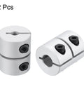 Rock Solid 2 Pack Aluminum Shaft Coupling 5mm To 8mm Bore with split design for CNC Routers and hobby builds.