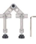 Double Handle Pipe Clamp Aluminum Die Cast Quick Release Right Angle Corner Clamp with hex key, front view