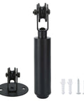 Chandelier Pulley Lighting Kit With Black Iron Wheel Bearing Rod For Easy Pendant Lifts And Swag Lamp Installations, DIY Decor Upgrade For Porches, Villas, Restaurants, Cafes, Hotels And Bedrooms, showing metal rod and pulley components