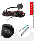 Heavy Duty 12V Winch Switch With Mounting Bracket Featuring Thumb Control Rocker For Atv Utv And 4 Wheeler, includes 3M cable.