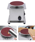 Turn Up The Heat With This Badass Mini Disc Sander Featuring A 200W Copper Motor Cranking Out 6000RPM To Smooth Polish Wood Metal Plastic And Sharpen Scissors With Belt Disc Options And Smooth Knob Control, showing a compact metal sander with a red sanding disc.