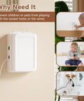 Super Secure Toddler Outlet Covers Featuring Roomy Design For Fat Adapters And Durable Pc Abs Build keeps kids and pets safe from outlets.