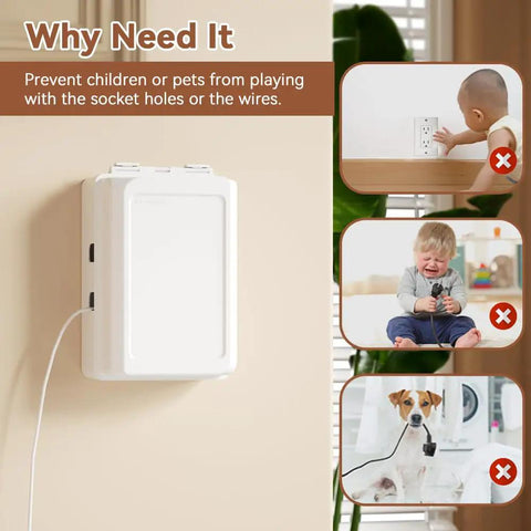 Super Secure Toddler Outlet Covers Featuring Roomy Design For Fat Adapters And Durable Pc Abs Build keeps kids and pets safe from outlets.