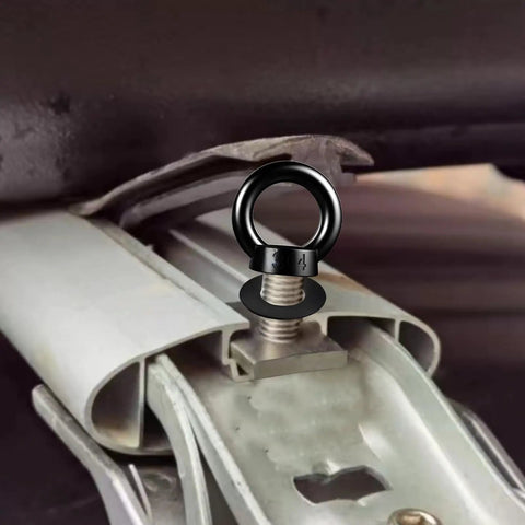 M8 Eye Bolt 4 Pack For Roof Rack And T Slot Systems Black Heavy Duty Tie Down Rings T Track Mounts 40mm Length Installed