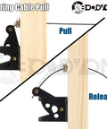 Built Tight Smooth Pull Adjustable Gate Latch Cord With Spring, Heavy Duty stainless steel latch on wooden post, pull and release mechanism.