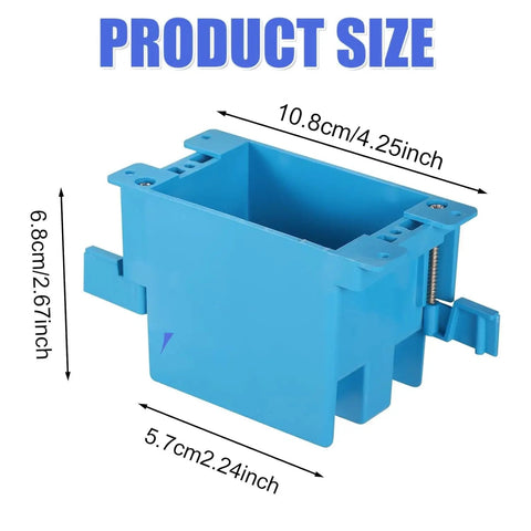 16 Pack 1 Gang Old Work Retrofit Electrical Box for Wall Switch and Outlet Installations, 14 Cu In PVC Junction Box, DIY Friendly, Easy Mounting for Construction and Renovation, Durable Non Conductive Plastic, blue box size shown