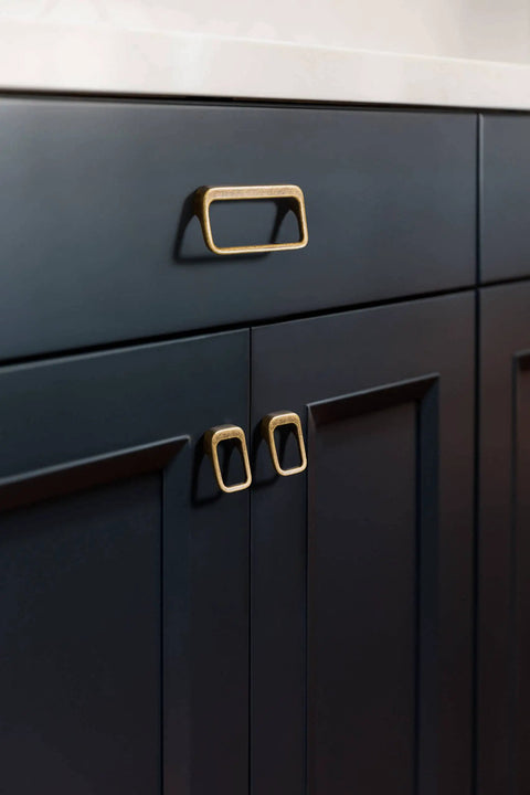 Light Brushed Brass Cabinet Pulls With Two And A Half Inch Center Holes For Drawers Wardrobes And Cupboards Modern Zinc Alloy 6 Pack