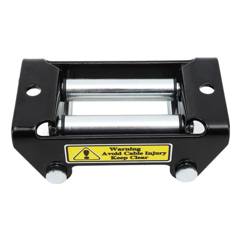 Beefy 2000Lb Winch Roller Fairlead For ATV UTV And Truck Heavy Duty Electric Winch Cable Guide With Erosion Proof Steel Frame For Tough Recovery And Load Bearing, black steel rollers and frame