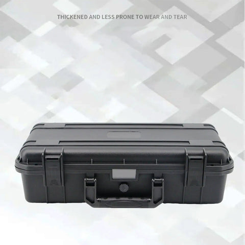 Rugged Portable Storage Case For Tools And Gear, Waterproof And Shockproof Organizer Box, durable PP shell, front view