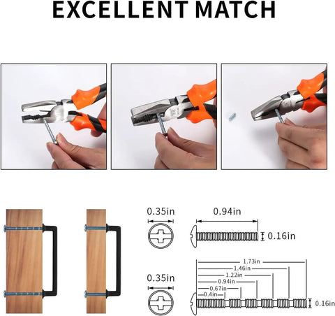 10 Pack 3 Inch Cabinet Handles Champagne Bronze Zinc Alloy Drawer Pulls installation with pliers and screws