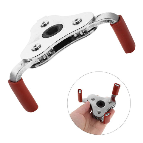 Heavy Duty Aluminum Alloy Smoke Sensor Removal Tool For Universal Fire Detector Disassembly Kit with red rubber grips