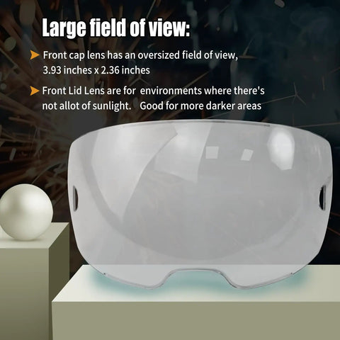 Five Pack A50 Clear Lens Front Cover For Welding Helmet Replacement Viewing Lenses 3.93 By 2.36 Inches displayed