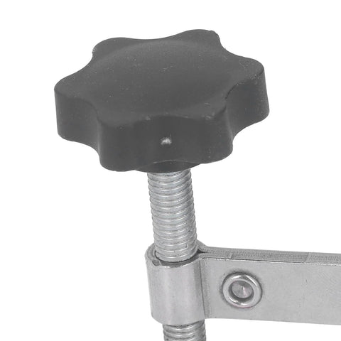 Close-up of the knob on a Stainless Steel Toggle Clamp With Antislip Rubber Tips Arrow Storage Case Hold Down Clamps For 35mm Hinges.