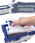 User handling safety lock on Breathable Lockable Travel Cage Carrier For Birds Pigeons Parrots And Parakeets
