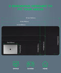 Oversized Gaming Mouse Pad Desk Mat 47.2 By 23.6 Inches with non-slip base, smooth surface, and anti-fray edges for competitive play.
