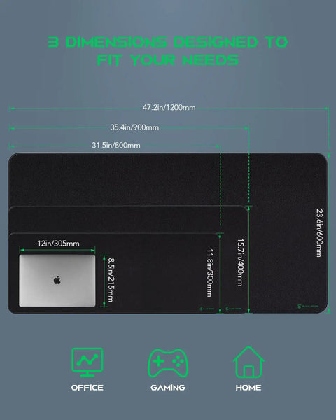 Oversized Gaming Mouse Pad Desk Mat 47.2 By 23.6 Inches with non-slip base, smooth surface, and anti-fray edges for competitive play.