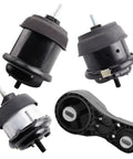 Four Piece Direct Fit Engine And Transmission Mount Kit For 3.6L V6 SUVs Including 2009 To 2017 Chevrolet Traverse, 2009 To 2016 GMC Acadia, Buick Enclave, And Saturn Outlook Replacement Replaces A5458 A5549 A5548 A5444.