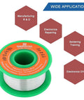 Lead Free Solder Wire With Rosin Core Flux 0.8mm Easy Flow Sn99 Ag0.3 Cu0.7 No Clean Electronics Soldering Wire spool