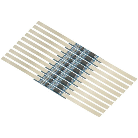 Rock Solid 10 Pack Of 1S 3.7V 3A Bms Protection Boards For 18650 Li Ion Cells arranged in neat rows, showcasing design and build quality.