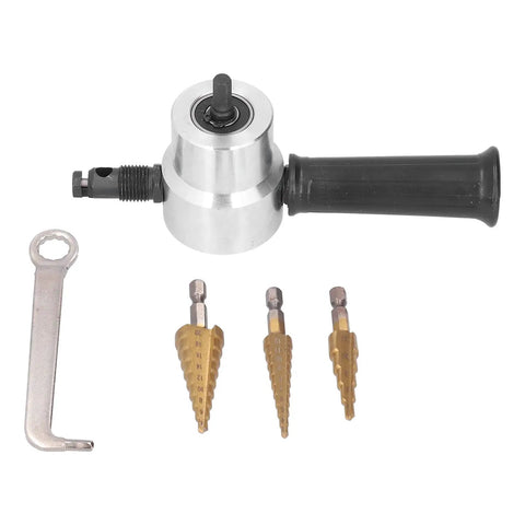 Dual Head Nibbler Cutter With Cobalt Step Drill Bits And High Speed Steel Stepped Bit Set with aluminum housing and drill bits