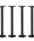 4 Pack Industrial Pipe Table Leg Set For DIY Rustic Farmhouse Tables And Furniture, Heavy Duty Metal Pipes With Flanges, 12 Inch