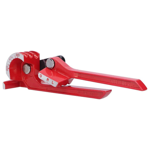 Manual Tube Bender 3 Inch Tubing Bending Tool For Copper And Aluminum, 90 Degree Bend, Compact Design For Tight Spaces, Ergonomic Handle, Durable Pro Grade Build, Multi Spec Industrial Supplies red manual tube bender with 90° scale