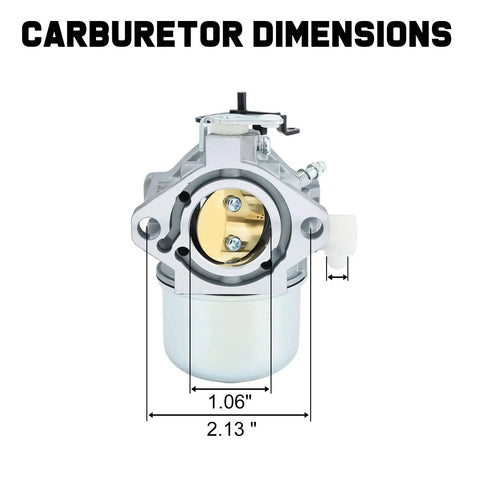 Front view of Carburetor Tune Up Kit for Briggs and Stratton Engines 12HP to 13HP, showing dimensions 1.06" by 2.13"