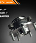 Beefed-Up Front Wheel Hub And Bearing Assembly Set With ABS For 2008 2013 Rogue 2014 2015 Rogue Select And 2008 2012 Sentra