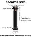 Vertical Espresso Grinder Waste Catcher Bin Three Piece Detachable Countertop Container dimensions detail 87.5cm tall black design.