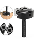 CNC Spoilboard Surfacing Router Bit With One Quarter Inch Shank And One And A Quarter Inch Cutting Diameter Two Plus Two T Wing Inserts Carbide Milling Cutter For Woodworking Slab Flattening And Planing For DIY Enthusiasts And Pros