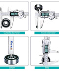 Using 12 Inch Digital Caliper With Stainless Steel Body And IP54 Splash Proof Protection for outside, inside, depth, step measurement