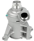 Get That Whip Running Crisp With Premium 11518635090 Auxiliary Water Pump For BMW 328i 335i 435i 640i Gt Xdrive Coupe And Wagon Direct Replacement 2012 2019, silver metallic water pump close-up.