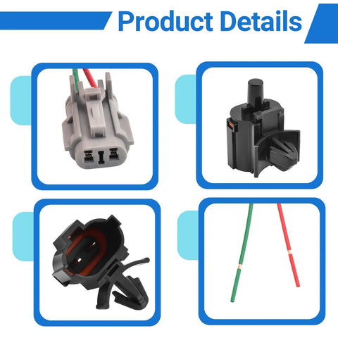 Product details of Top Shelf Ambient Air Temperature Sensor With Plug For Hyundai Kia Elantra Sonata Tucson Santa Fe, showing connectors.
