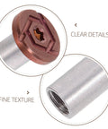 Top Shelf Stainless Steel Knife Handle Screws For Quick Blade Fabrication Featuring Straight Slot Notch, detailed views of screws.