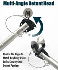 Multi-angle detent head of Heavy Duty Drill Attachment Cable Puller With 1000 Lb Force adjustable for precise entries.