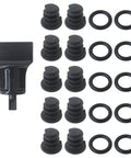 Upgraded Complete Car Oil Drain Plug Kit For VW Audi TSI Engines With 10 Plugs Plus Tool And Gaskets To Stop Leaks And Keep Your Ride Running Smooth Like A Dream Today. black rubber plugs, o-rings, and tool
