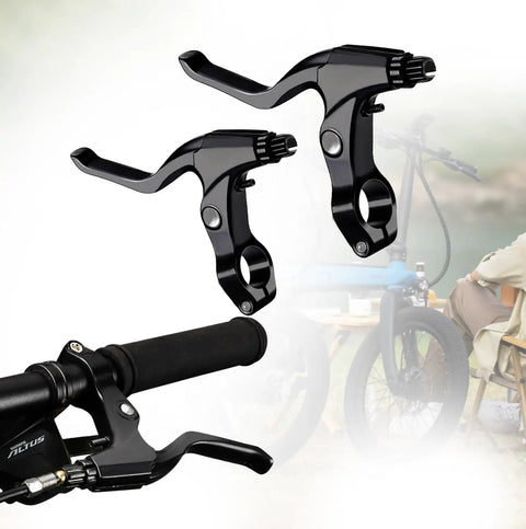 Universal Aluminum Alloy Bike Brake Levers Set For Mountain Road Folding And Kids Bikes Lightweight Durable Grippy Hand Levers