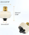 Two Pack 20mm Flashlight Tailcap Switch Replacement Push Button On Off White Round Torch Switch For LED Flashlight Models Compatible And Easy Install Durable Reliable Power Switch For High Brightness Torches 20mm white plastic switch with 25mm height