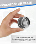 Close-up: Zpana trailer hub dust cap, 1.98-inch steel cover held in hand