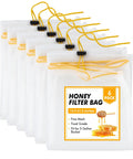 Six Pack Ultra Fine Honey Filter Bags With Food Grade Nylon Mesh Adjustable Drawstring Strainers for Five Gallon Buckets