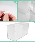 Two Heavy Duty Plastic Fish Tank Dividers With Grip Tight Self Adhesive Hooks And Quick Release Cable Ties for easy installation steps.