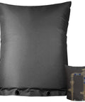 Backflow Preventer Cover Insulated Pouch Outdoor Pipe Insulation Cover Winter Freeze Protection Water Well Pump Cover Sprinkler Valve Cover Insulated Black 16W By 20H Weatherproof Thermal Padding For Frost And Snow front view
